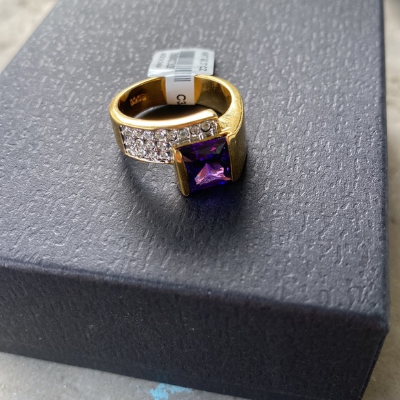 Purple 14KT GE 21 CZ size 7 ring - Picture 5 of 5